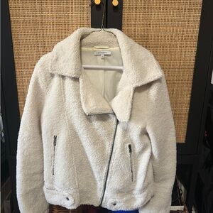 Women's Cream Sherpa Jacket - S